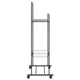 Clothes Rack with Shelf with Wheel Black 80 x 53 x 156 cm 42021356