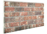 3D Wall Panels with Dark Brown & Grey Brick Design 10 pcs EPS 147196