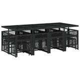 Garden Dining Set Black 3210799