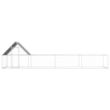 Chicken Coop 8x2x2 m Galvanised Steel 144558