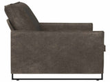 2 Seater Sofa Dark Grey 150 x 81 x 82 cm Faux Suede Fabric 42040997