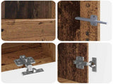 5 Piece LED TV Cabinet Old Wood Engineered Wood 3416930