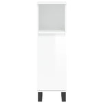 ZNTS 3 Piece Bathroom Furniture Set High Gloss White Engineered Wood 3190231