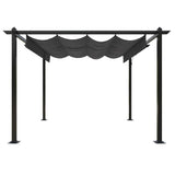 Garden Gazebo with Retractable Roof 3x3 m Anthracite 318535