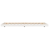 Bed Frame without Mattress White 100x200 cm Solid Wood Pine 823490