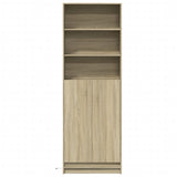 Highboard with LED Sonoma Oak 69x32.5x200 cm Engineered Wood 3307907