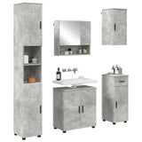 Bathroom Furniture Set with Drawer 5 pcs Concrete Grey 3392996