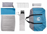 Camping Tent with Roof Blue 6-Person Polyester and Steel 42028653