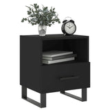 Bedside Cabinets 2 pcs Black 40x35x47.5 cm Engineered Wood 827487