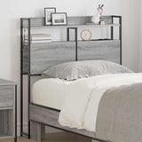 Headboard with Shelf Grey sonoma 75 cm Engineered wood 859668