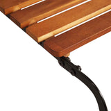 Sun Lounger with Steel Legs Solid Acacia Wood 44394
