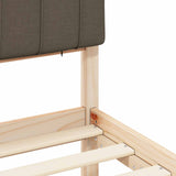 Bed Frame with Upholstered Headboard Taupe 75 x 190 cm 878092