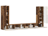 TV Cabinet Set 8 pcs Old Wood Engineered Wood 3409139