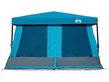 Camping Tent Set Folding 2 pcs Blue Taffeta and Fabric 3337172