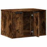 Cat Litter Box Enclosure Smoked Oak 60x40x40 cm Engineered Wood 857728