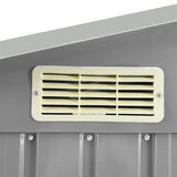 47103 Garden Shed with Rack Grey 205x130x183 cm Iron