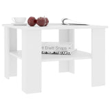 Coffee Table White 60x60x42 cm Engineered Wood 800207