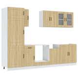 8 Piece Kitchen Cabinet Set Kalmar Sonoma Oak Engineered Wood 3314794