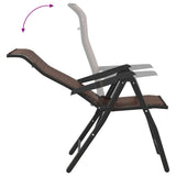 Folding Garden Chairs 8 pcs Brown Poly Rattan 3270611