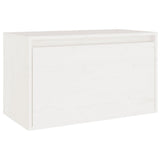 Wall Cabinet White 60x30x35 cm Solid Pinewood 813447