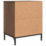 Bedside Cabinet 2 pcs Brown oak 49 x 36 x 61 cm Engineered wood 883489