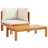 2 Piece Garden Sofa Set with Cushions Solid Wood Acacia 367626