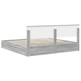 Storage Bed Grey Sonoma 200 x 200 cm Engineered Wood 3410768