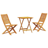 Folding Bistro Set Folding 3 pcs Brown Solid Acacia Wood 3375690
