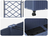 Garden Planter with Trellis&Wheels 3 pcs Grey 120 x 40 x 149 cm 3423078