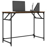 Desk Smoked Oak 100x45x76 cm and Powder-coated Steel 842268