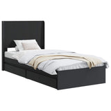Bed Frame with Storage and Headboard Black 90 x 190 cm 3414062