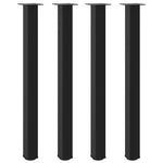 ZNTS Coffee Table Legs 4 pcs Black 110-112 cm Steel 4012480