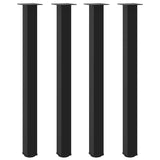 ZNTS Coffee Table Legs 4 pcs Black 110-112 cm Steel 4012480