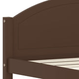 Bed Frame without Mattress Dark Brown Solid Pine Wood 100x200cm 322042