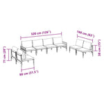 Garden Sofa Set Anthracite Steel 3378984