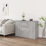 Sideboard Grey Sonoma 91x29.5x65 cm Engineered Wood 823348
