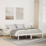 Extra Long Bed Frame without Mattress White 160x210 cm Solid Wood Pine 852409