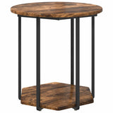 Side Table Set with Shelf 2 pcs Brown 869716