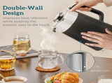 Electric Stainless Steel Kettle and Toaster Set, 3000W 1.7L UK Strix Thermostat Fast Boil Kettle w/ T3398P378839