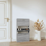 Shoe Cabinet Grey Sonoma 59x17x108 cm Engineered Wood 342532