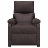 Recliner Chair Dark Brown Fabric 342455