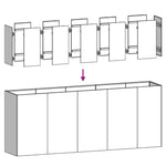 ZNTS Planter White 200x40x80 cm Cold-rolled Steel 860725