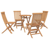 Garden Set 5 pcs Brown Soild Teak Wood 3437385