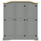 Wardrobe Mexican Pine Corona Range 3 Doors Grey 282621