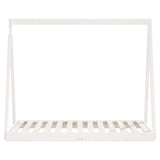 Kids Bed Frame White 70x140 cm Solid Wood Pine 834526