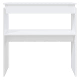 Console Table White 80x30x80 cm Engineered Wood 808314