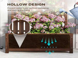 53L Garden Wooden Planter Box with Trellis Free Standing Flower Raised Bed with Lattice for Climbing T3398P325312