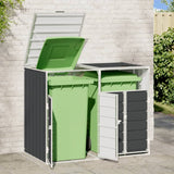 Wheelie Bin Storage for Double Bins Anthracite 144x81x113 cm Steel 4006177