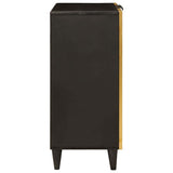 Sideboard Black and Gold 60 x 33 x 75 cm Solid Mango Wood 4017830