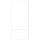 Sliding Door Frosted ESG Glass and Aluminium 90x205 cm White 151673